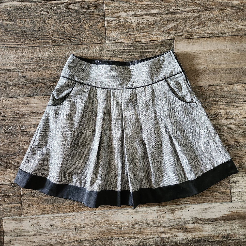 Maurices pleated grey mini skirt